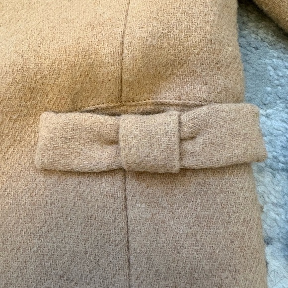 Crewcuts J.Crew Girls' wool-blend bow-pocket coat, kids 6-7, Heathered Acorn - Picture 6 of 11